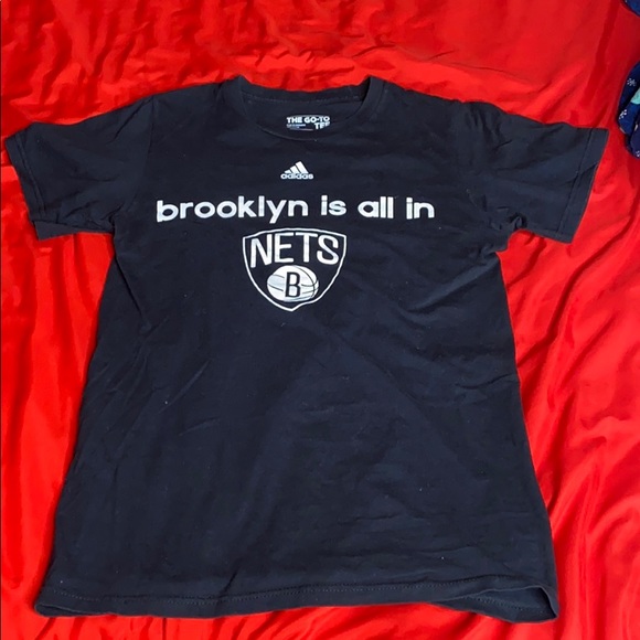 ADIDAS BROOKLYN NETS T-SHIRT - Picture 1 of 1